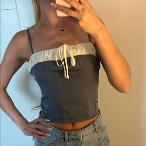 Blue and White Tank Top